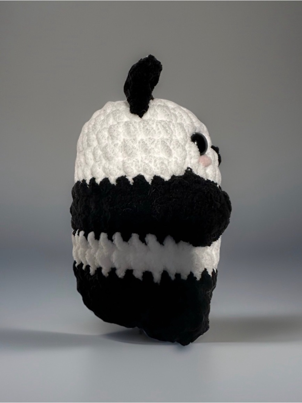 Plush Panda Stuffed Animal - Black & White Cuddly Crochet Toy - Picture 2 of 6